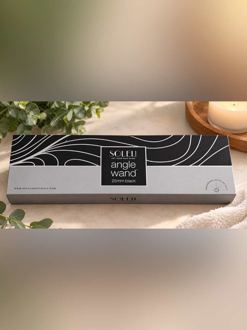 Soleil Angle Wand 25mm - Hair Styling Tool in black